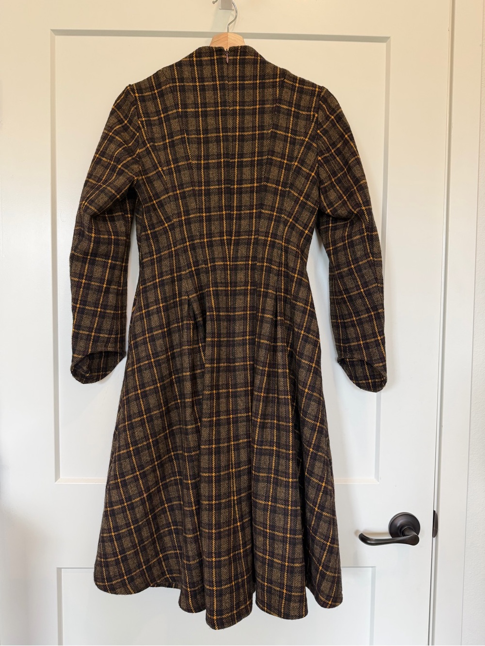 Vintage Tartan Fit and flare Fall Formal Retro 50s Academia Plaid Modest size M - Picture 12 of 15